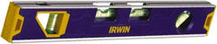 Irwin - Magnetic 12" Long 4 Vial Torpedo Level - Aluminum, Blue - All Tool & Supply