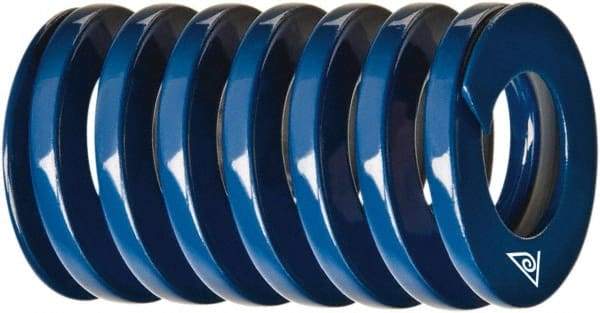 Associated Spring Raymond - 3/8" Hole Diam, 3/16" Rod Diam, 1" Free Length, Blue Die Spring - 42 Lb Max Deflection, 0.4724" Max Deflection, Medium Duty, Chromium Alloy Steel - All Tool & Supply