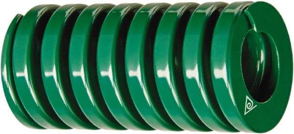 Associated Spring Raymond - 25mm Hole Diam, 12.5mm Rod Diam, 2" Free Length, Green Die Spring - 283 Lb Max Deflection, 1.0827" Max Deflection, Light Duty, Chromium Alloy Steel - All Tool & Supply