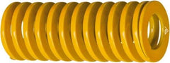 Associated Spring Raymond - 25mm Hole Diam, 12.5mm Rod Diam, 12" Free Length, Yellow Die Spring - 754 Lb Max Deflection, 4.189" Max Deflection, Extra Heavy Duty, Chromium Alloy Steel - All Tool & Supply