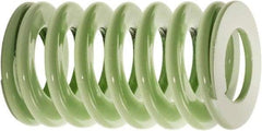 Associated Spring Raymond - 3/4" Hole Diam, 3/8" Rod Diam, 5-1/2" Free Length, Light Green Die Spring - 123 Lb Max Deflection, 4" Max Deflection, Ultra Light Duty, Chromium Alloy Steel - All Tool & Supply