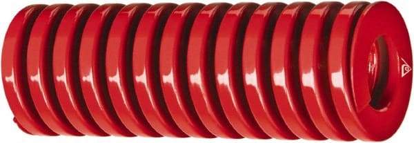 Associated Spring Raymond - 1-1/4" Hole Diam, 5/8" Rod Diam, 10" Free Length, Red Die Spring - 968 Lb Max Deflection, 3.5039" Max Deflection, Heavy Duty, Chromium Alloy Steel - All Tool & Supply