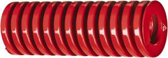 Associated Spring Raymond - 3/8" Hole Diam, 3/16" Rod Diam, 12" Free Length, Red Die Spring - 58 Lb Max Deflection, 5.2953" Max Deflection, Heavy Duty, Chromium Alloy Steel - All Tool & Supply