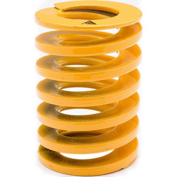 Associated Spring Raymond - 60mm Hole Diam, 33mm Rod Diam, 500mm Free Length, Yellow Die Spring - All Tool & Supply