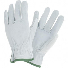 MCR Safety - Size M Goatskin General Protection Work Gloves - For Work & Driver, Uncoated, Slip-On Cuff, Cream, Paired - All Tool & Supply