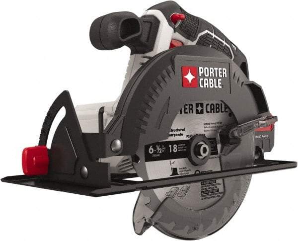 Porter-Cable - 20 Volt, 6-1/2" Blade, Cordless Circular Saw - 4,200 RPM, Lithium-Ion Batteries Not Included - All Tool & Supply