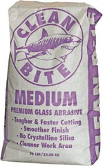 NC Minerals - Medium Grade Angular Crushed Glass - 40 to 80 Grit, 50 Lb Bag - All Tool & Supply