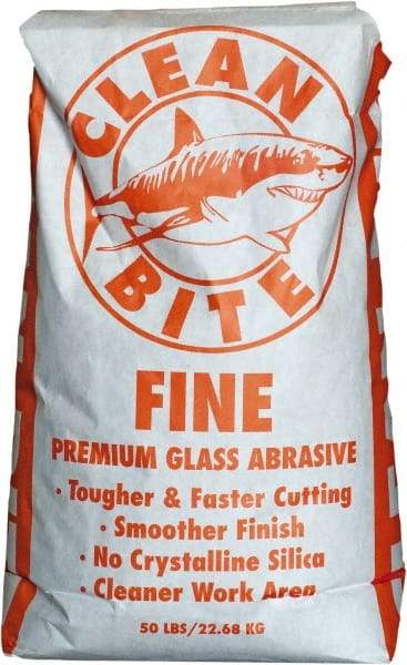 NC Minerals - Fine Grade Angular Crushed Glass - 80 to 100 Grit, 50 Lb Bag - All Tool & Supply