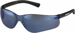 MCR Safety - Blue Mirror Lenses, Frameless Safety Glasses - Scratch Resistant, Size Universal, Wrap Around - All Tool & Supply