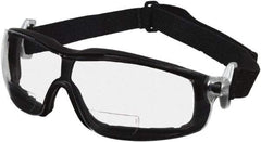 MCR Safety - +2.5, Clear Lenses, Scratch Resistant Magnifying Safety Glasses - Size Universal, Wrap Around, Black Frame - All Tool & Supply