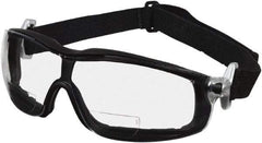 MCR Safety - +1.5, Clear Lenses, Scratch Resistant, Framed Magnifying Safety Glasses - Size Universal, Wrap Around, Black Frame - All Tool & Supply