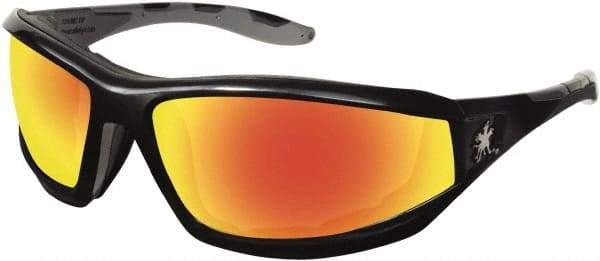 MCR Safety - Fire Mirror Lenses, Framed Safety Glasses - Scratch Resistant, Size Universal, Wrap Around - All Tool & Supply