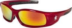 MCR Safety - Fire Mirror Lenses, Framed Safety Glasses - Scratch Resistant, Size Universal, Wrap Around - All Tool & Supply