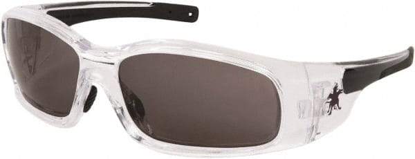 MCR Safety - Gray Lenses, Framed Safety Glasses - Anti-Fog, Scratch Resistant, Size Universal, Wrap Around - All Tool & Supply