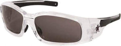 MCR Safety - Gray Lenses, Framed Safety Glasses - Anti-Fog, Scratch Resistant, Size Universal, Wrap Around - All Tool & Supply