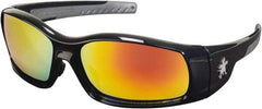 MCR Safety - Fire Mirror Lenses, Framed Safety Glasses - Scratch Resistant, Size Universal, Wrap Around - All Tool & Supply