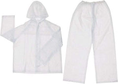 MCR Safety - Size 5XL, Clear, Rain Two Piece Suit - Attached Hood, Take Up Snaps Ankle, Take Up Snaps Wrist - All Tool & Supply