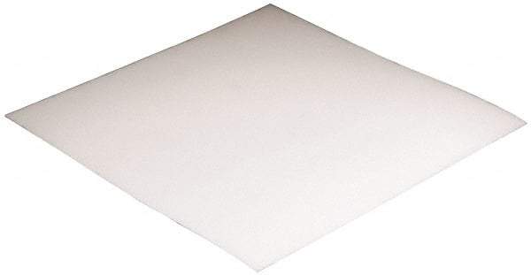 Made in USA - 3/8" Thick x 24" Wide x 2' Long, Polyethylene (LDPE) Sheet - White - All Tool & Supply