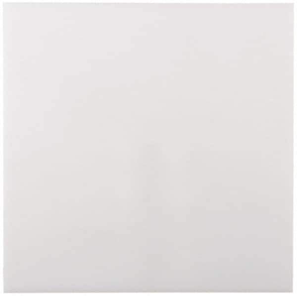 Made in USA - 1-1/2" Thick x 24" Wide x 2' Long, Polyethylene (UHMW) Sheet - White, ±0.10% Tolerance - All Tool & Supply