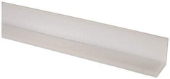 Made in USA - 1/4 Inch Thick, Polyethylene (UHMW), Strip Angle Wear Strip - 2 Inch Wide - All Tool & Supply