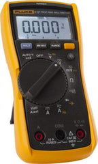 Fluke - 117, CAT III, 600 VAC/VDC, Digital True RMS Auto Ranging Manual Ranging Multimeter - 40 mOhm, Measures Voltage, Capacitance, Current, Frequency, Resistance - All Tool & Supply