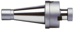 Accupro - NMTB40 Taper Shank 3/4" Pilot Diam Shell Mill Holder - 0.87" Flange to Nose End Projection, 3/8-24 Lock Screw, Through-Spindle Coolant - Exact Industrial Supply