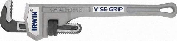 Irwin - 18" Aluminum Straight Pipe Wrench - 2-1/2" Pipe Capacity - All Tool & Supply