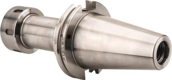 Accupro - 3/64" to 1" Capacity, 5-1/2" Projection, CAT50 Taper Shank, TG/PG 100 Collet Chuck - 0.0002" TIR, Through-Spindle & DIN Flange Coolant - Exact Industrial Supply