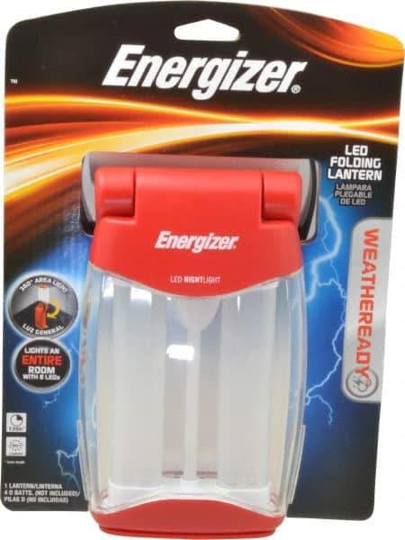 Energizer - LED Bulb, 200 Lumens, Spotlight/Lantern Flashlight - Red Plastic Body, 4 D Batteries Not Included - All Tool & Supply