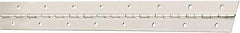 National Mfg. - 30" Long x 1-1/2" Wide, Steel Satin Nickel Coating Continuous Hinge - 0.042" Thick with Holes - All Tool & Supply