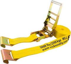 Erickson Manufacturing - 30' Long x 3" Wide, 15,000 Lb Basket Capacity, Polyester & Steel Web Sling - Yellow - All Tool & Supply