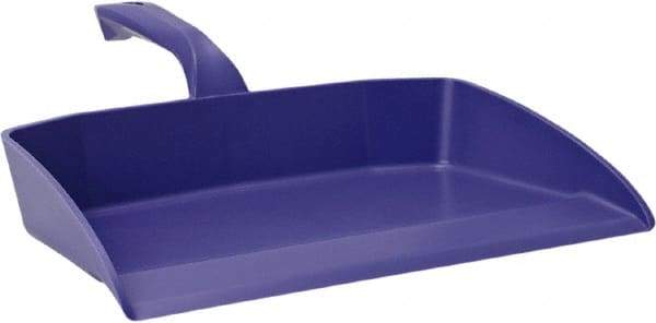 Vikan - 12-1/2" Wide Handheld Dustpan - Plastic Body, 4-1/2" Handle, Purple - All Tool & Supply