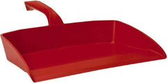 Vikan - 12-1/2" Wide Handheld Dustpan - Plastic Body, 4-1/2" Handle, Red - All Tool & Supply