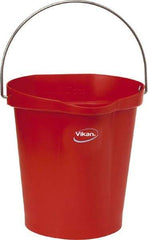 Vikan - 3 Gal, Polypropylene Round Red Single Pail with Pour Spout - Handle Included - All Tool & Supply