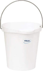 Vikan - 3 Gal, Polypropylene Round White Single Pail with Pour Spout - Handle Included - All Tool & Supply