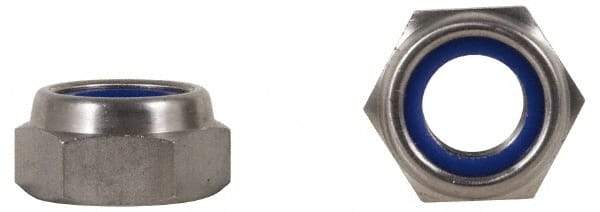 Value Collection - 5/8-11 UNC 18-8 Heavy Hex Lock Nut with Nylon Insert - 1-1/16" Width Across Flats, 39/64" High, Uncoated - All Tool & Supply