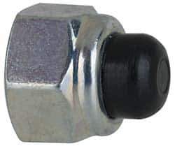 Value Collection - #10-24 UNC, 3/8" Width Across Flats, Zinc Plated, Steel Acorn Nut - 23/64" Overall Height, Nylon Insert Type, Grade 2 - All Tool & Supply