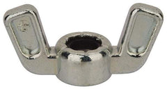 Value Collection - 5/16-24 UNF, Zinc Plated, Zinc Alloy Nylon-Insert Locking Wing Nut - Grade 2, 1-1/2" Wing Span, 0.718" Wing Span - All Tool & Supply