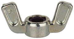 Value Collection - 5/16-18 UNC, Zinc Plated, Zinc Alloy Nylon-Insert Locking Wing Nut - Grade 2, 1-1/2" Wing Span, 0.718" Wing Span - All Tool & Supply