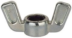 Value Collection - 3/8-16 UNC, Zinc Plated, Zinc Alloy Nylon-Insert Locking Wing Nut - Grade 2, 1-1/2" Wing Span, 0.718" Wing Span - All Tool & Supply