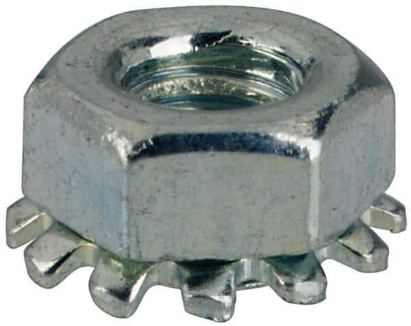 Value Collection - M3x0.5, Zinc Plated, Steel Hex Nut with External Tooth Washer - 6.5mm Washer Diam, 5.5mm Width Across Flats - All Tool & Supply