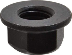 Value Collection - 1/2-13 UNC Grade G Hex Flange Lock Nut with Distorted Thread - 3/4" Width Across Flats, 27/64" High, Phosphate & Oil Finish - All Tool & Supply