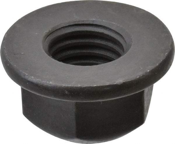 Value Collection - 5/8-11 UNC Grade G Hex Flange Lock Nut with Distorted Thread - 15/16" Width Across Flats, 11/16" High, Phosphate & Oil Finish - All Tool & Supply