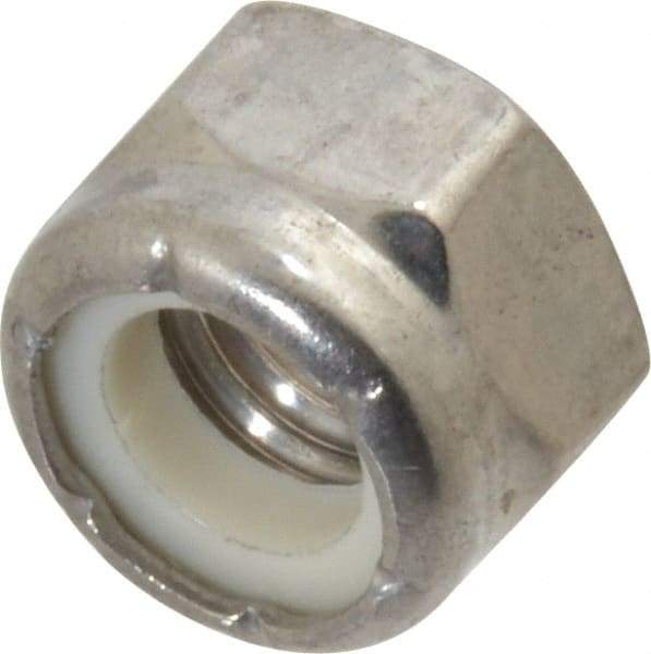 Value Collection - 5/16-24 UNF 18-8 Hex Lock Nut with Nylon Insert - 1/2" Width Across Flats, 11/32" High - All Tool & Supply