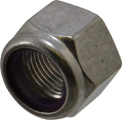 Value Collection - 5/8-18 UNF 18-8 Hex Lock Nut with Nylon Insert - 15/16" Width Across Flats, 3/4" High, Uncoated - All Tool & Supply