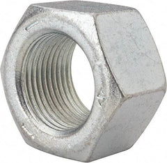 Value Collection - 1-1/8 - 12 UNF Steel Right Hand Hex Nut - 1-11/16" Across Flats, 0.999" High, Zinc Clear Finish - All Tool & Supply