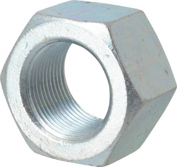 Value Collection - 1-1/4 - 12 UNF Steel Right Hand Hex Nut - 1-7/8" Across Flats, 1.094" High, Zinc Clear Finish - All Tool & Supply