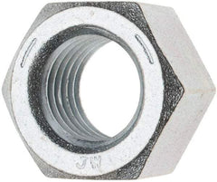 Value Collection - 1-3/8 - 6 UNC Steel Right Hand Hex Nut - 2-1/16" Across Flats, 1.206" High, Zinc Clear Finish - All Tool & Supply