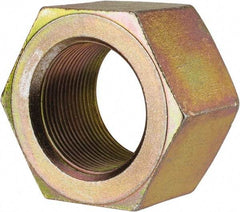 Value Collection - 1-3/4 - 12 UN Steel Right Hand Hex Nut - 2-3/4" Across Flats, 1-1/2" High, Zinc Yellow Dichromate Finish - All Tool & Supply