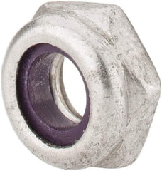 Value Collection - 1/4-20 UNC 18-8 Hex Lock Nut with Nylon Insert - 7/16" Width Across Flats, 13/64" High, Uncoated - All Tool & Supply